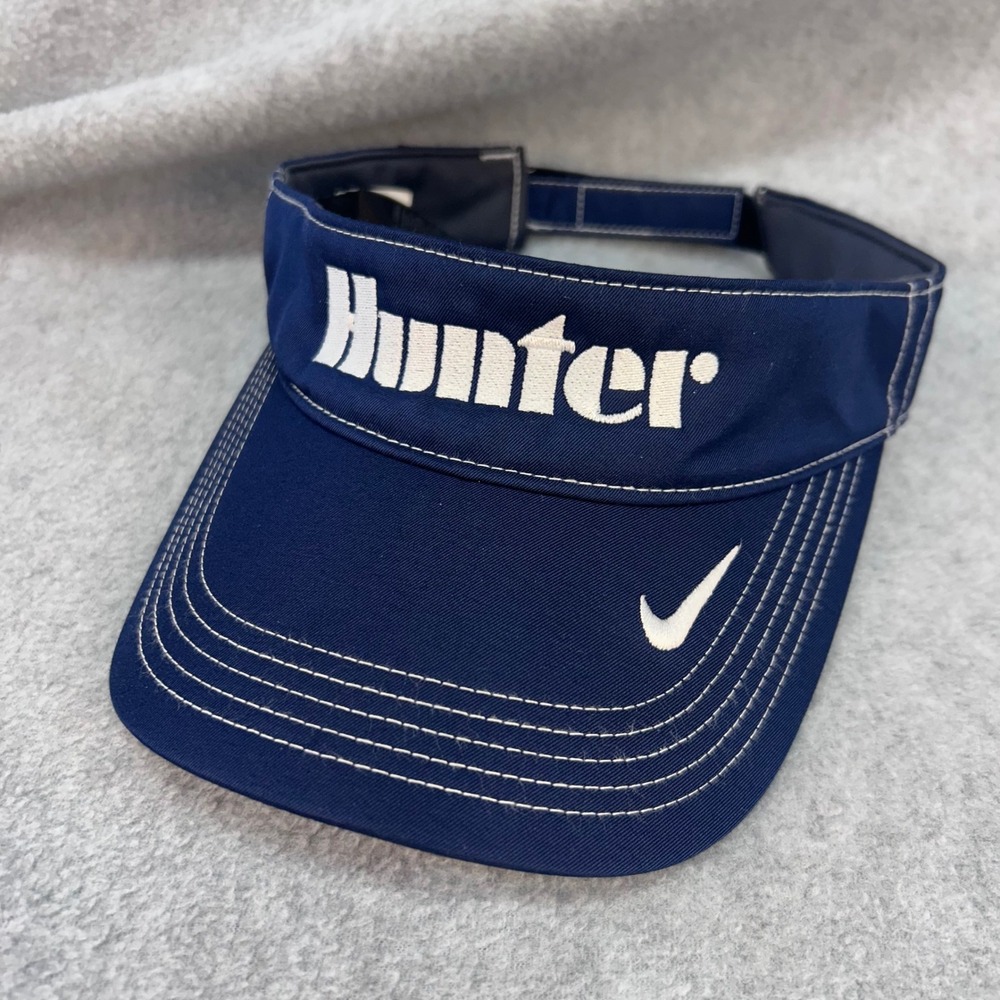 Hunter Mens Navy Nike Golf Visor Adjustable Swoosh OSFM